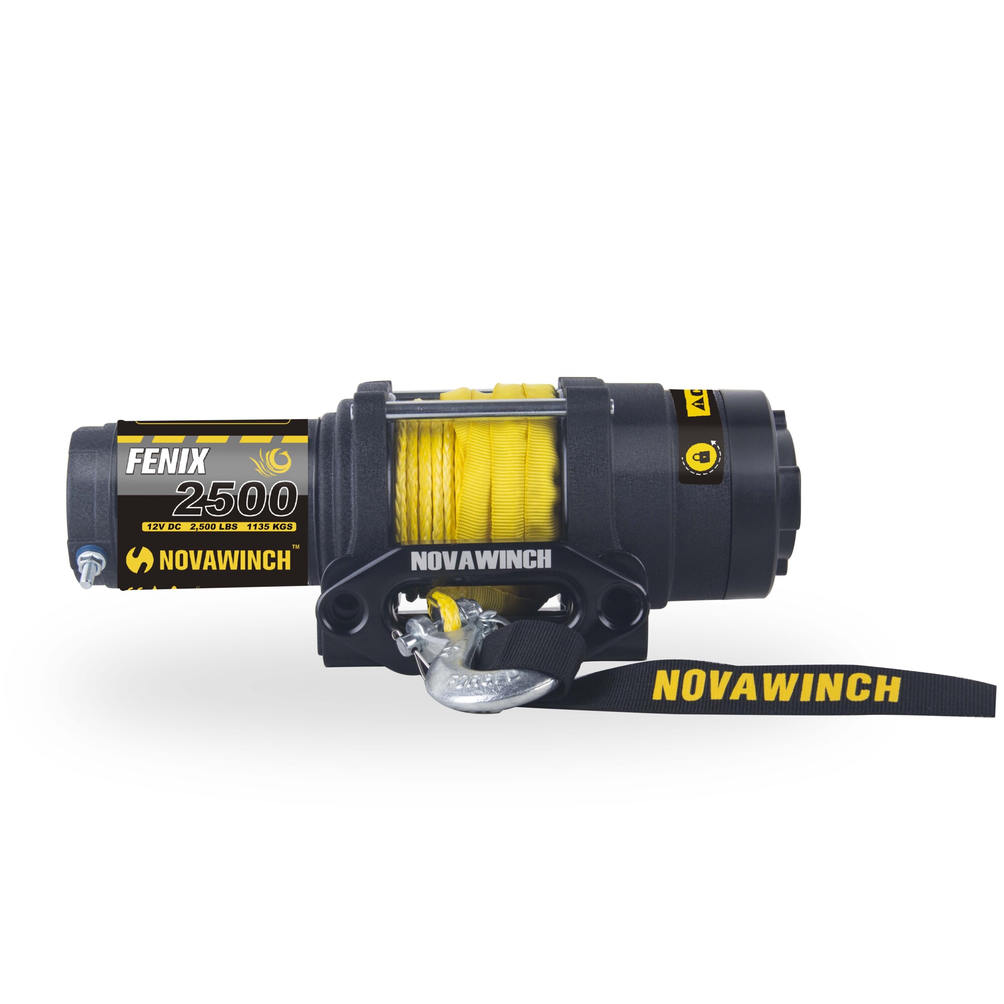 Novawinch, Fenix ATV 12V DC Powered Winch, Capacity (Line Pull) 2500 lb, Volts 12 Max. Amps 190 Model# 701001068815